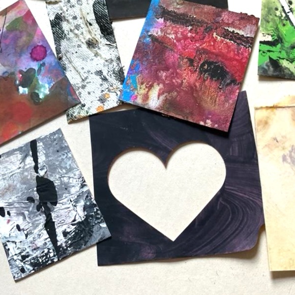 Junk Journal Pack  15+ Hand painted Pieces, Great for scrapbooking, collage - Picture 8 of 11